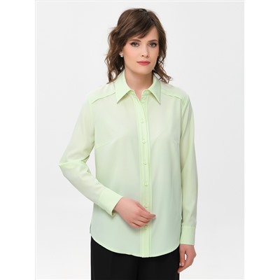 Блузка бледно-зелёная с длинным рукавом