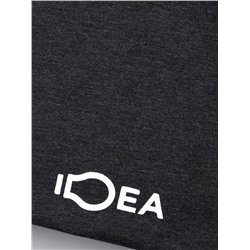 Шапка трикотажная для мальчика откидная, IDEA, темно-серый