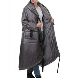 BM220 DK.GRAY Пальто зимнее облегченное женское (120 гр. холлофайбер)