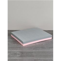 Мат балансировочный для фитнеса и йоги 40х33х5cm/ розово-серый/ уп20