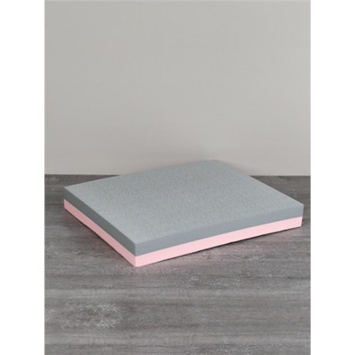Мат балансировочный для фитнеса и йоги 40х33х5cm/ розово-серый/ уп20