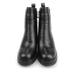 04-M3-836 BLACK Ботильоны зимние женские (натуральная кожа, натуральный мех)