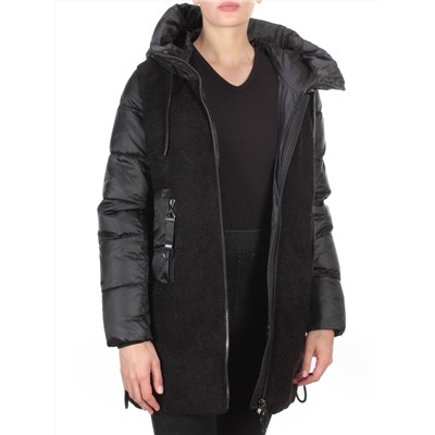 D6816 BLACK Куртка зимняя женская  KARERSITER (200 гр. холлофайбера)