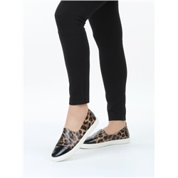 06-H1C-1PC BLACK/LEOPARD Туфли женские (натуральная кожа)