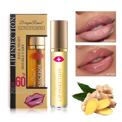 Блеск-плампер для губ с экстрактом имбиря "Эффект Объема" Dragon Ranee, 6,3 мл.