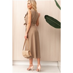 Женственное платье с поясом Гербера №1