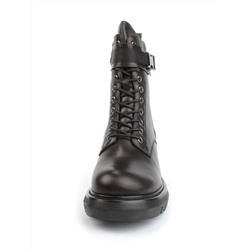 04-M2-592 BLACK Ботинки зимние женские (натуральная кожа, натуральный мех)