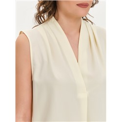 Блузка без рукавов цвета слоновая кость