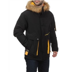 2170 BLACK YELLOW Куртка мужская зимняя облегченная (150 гр. холлофайбер)