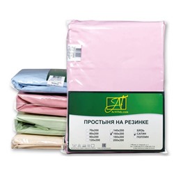 Простынь Сатин без резинки, розовый (al-100203-gr)