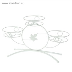 Подставка для цветов "Камелия 3", цвет белое серебро