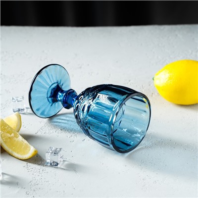 Бокал для вина Magistro «Ла-Манш», 250 мл, 8×15.5 см, стекло, синий