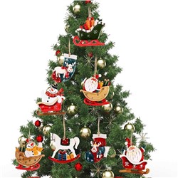 Набор деревянных игрушек на ёлку 16 штук.