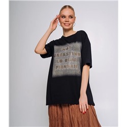 Футболка #КТ363, чёрный