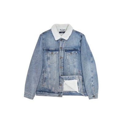 Куртка джинс утепл F021-1370-01W l.blue