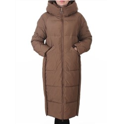 018 BROWN Пальто зимнее женское (200 гр. холлофайбер)