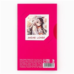 Стикеры «Аниме девочка с кошкой», 5 блоков, 30 л.