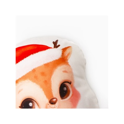 Подушка декоративная новогодняя «Этель. Оленёнок», 27×35 см, велюр
