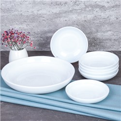 Салатник 750 мл и 6 розеток 150 мл / 7A QW80/1  QW45/6 white /уп 8/