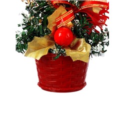 Искусственная ёлка настольная «Зимнее волшебство. Новогодний восторг», 20 см, красные банты, ветки ПВХ отгибаются