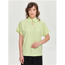 Блузка однотонная с коротким рукавом