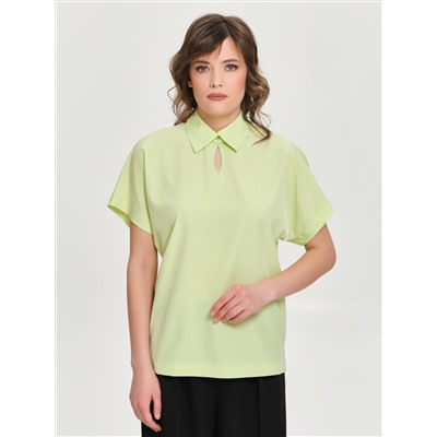 Блузка однотонная с коротким рукавом