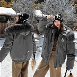 Cute Woman Куртка с меховым воротником M-B116