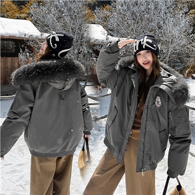 Cute Woman Куртка с меховым воротником M-B116