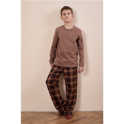 Пижама футболка с длинным рукавом и брюки М225109кк