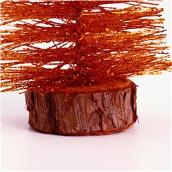 Декор новогодний «Ёлка в золотом цвете с блёстками», 8×8×15 см