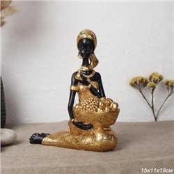 Статуэтка Африканка 13х12х19 см / LY233321-F /уп 18/