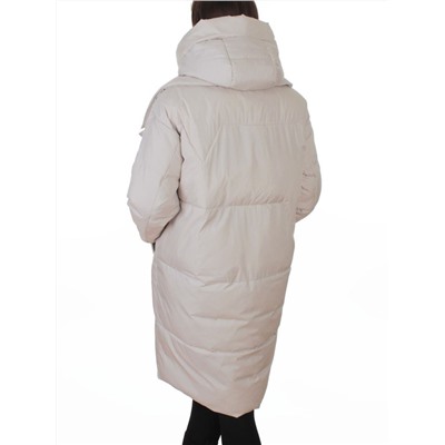 Z24-829 LT. BEIGE Куртка зимняя женская оверсайз (200 гр. тинсулейт)