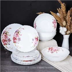 Столовый набор 19 предметов / GRAY-19/758578 (7065) /уп 2/ Розовая композиция