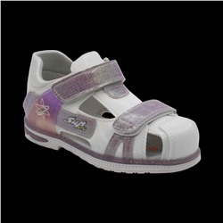 Сандалии В567-13 бело фиолетовые