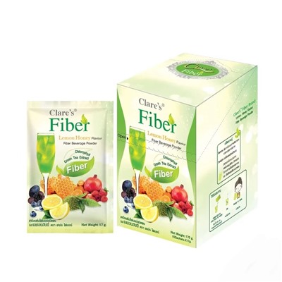 Детокс-напиток с пищевыми волокнами, Clare's Fiber Detox Drink лимон-мёд 17 гр x 10 саше