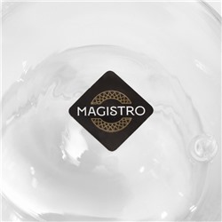 Кружка с двойными стенками Magistro «Дуо», 80 мл, 9×7×6.3 см, стекло, прозрачная