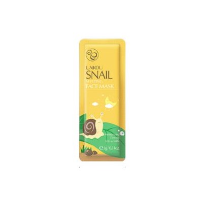 LAIKOU SNAIL SLEEPING FACE MASK Ночная маска для лица с улиточным секретом, 3г