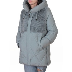 M-8800 GRAY/LT. BLUE Куртка зимняя стеганная женская (150 гр. холлофайбер)