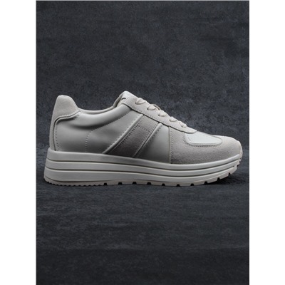 03-A1020-2 LT. BEIGE Кроссовки женские (натуральная кожа, натуральная замша)