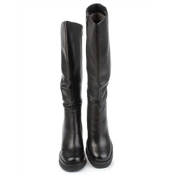 02-B6233-6051-3BM-1 BLACK Сапоги зимние женские (натуральная кожа, натуральный мех)
