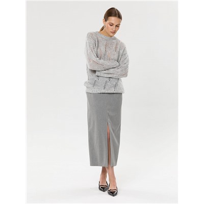 Юбка светло-серая с карманами