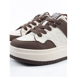 04-PDH336-3 BROWN Кроссовки демисезонные женские (натуральная кожа, нубук)