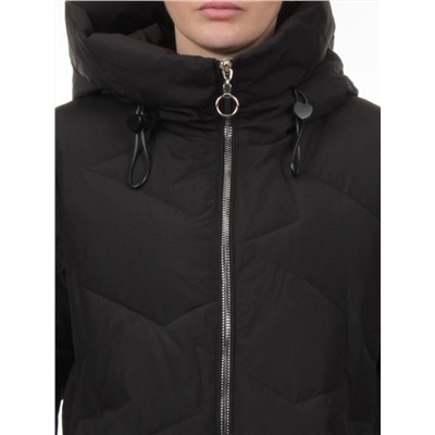 760 BLACK Пальто зимнее женское (170 гр. холлофайбер)