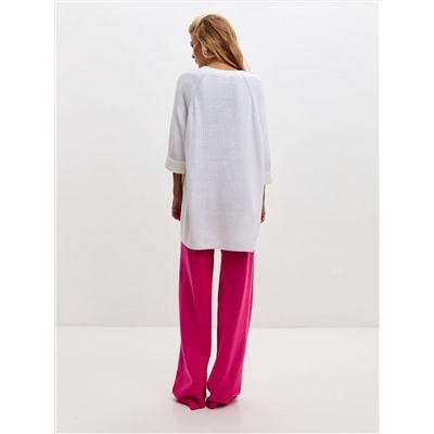 Брюки палаццо с карманами,  Фуксия