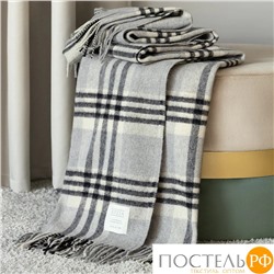 Estia  СТАТТЕ Плед черн-сер 150х200/10х2 см, 1 пр, 100% шерсть , 350 гр/м2