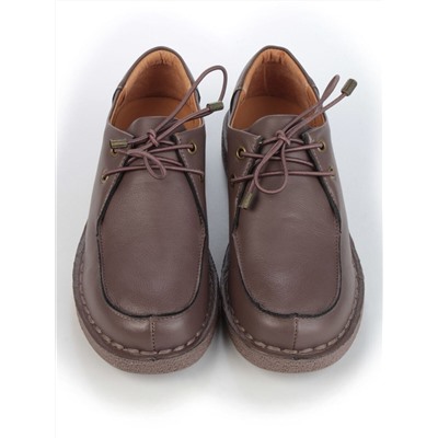 01-D7583-6 BROWN Ботинки демисезонные женские (натуральная кожа)