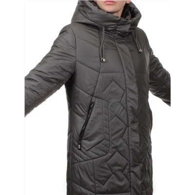 TR-2303 GREEN GRAY Пальто зимнее женское (верблюжья шерсть)