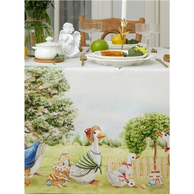 Набор кухонный «Этель» Family picnic: скатерть 150×220 см ± 3 см с ВГМО, салфетки 40×40 см - 12 шт., 100% хлопок