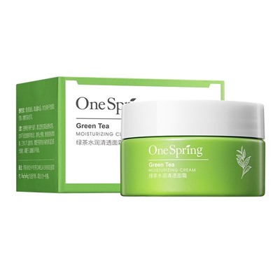 Крем для лица с зеленым чаем One Spring Green Tea Moisturizing Cream, 50 гр.