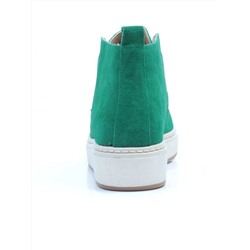 01-5172-6 GREEN Ботинки женские демисезонные (натуральная замша, байка)